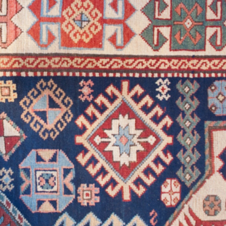 Persian 19th Century Kazak Carpet Runner For Sale