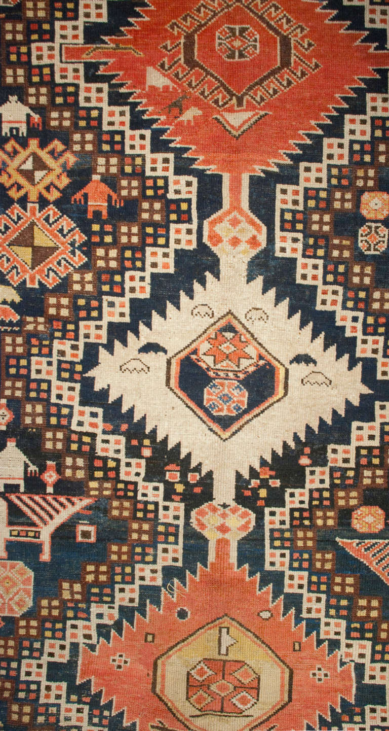 Russian Early 20th Century Karabaugh Rug For Sale