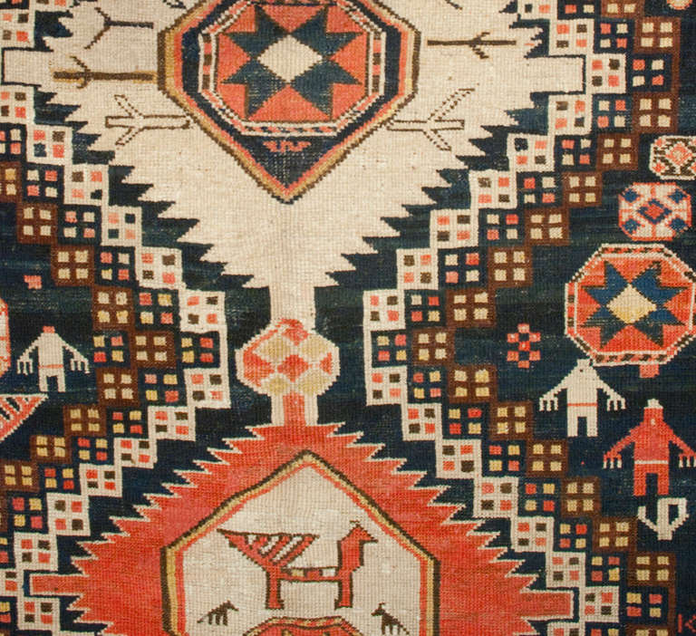 Early 20th Century Karabaugh Rug In Excellent Condition For Sale In Chicago, IL