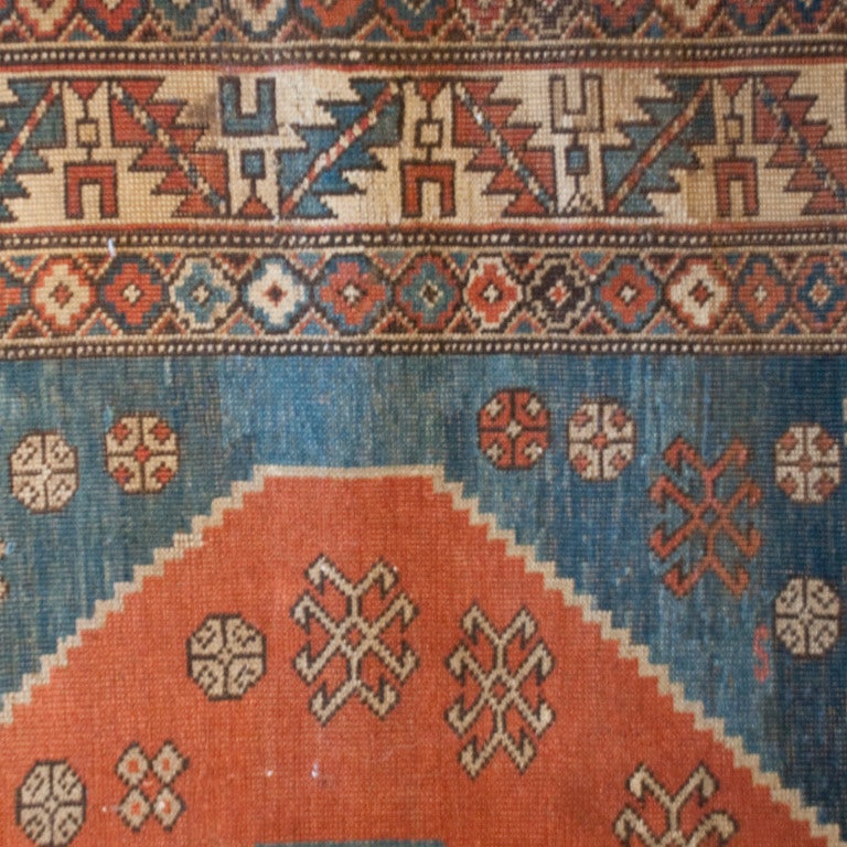 Vegetable Dyed 19th Century Shirvan Carpet For Sale