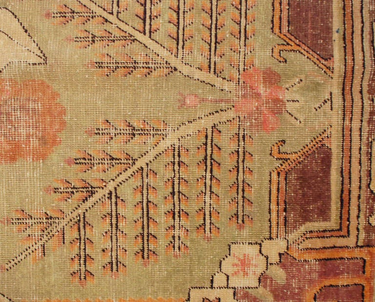 Chinese Antique Samarkand Rug
