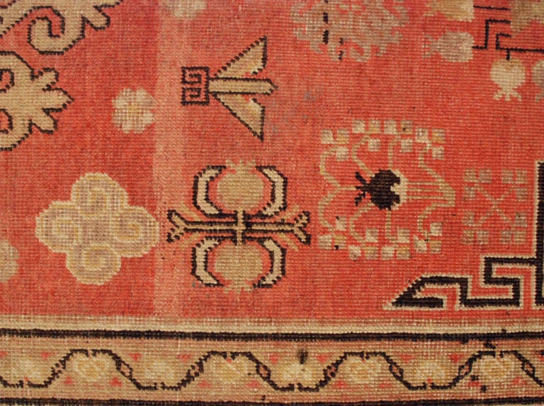 Chinese Antique Samarkand Rug For Sale