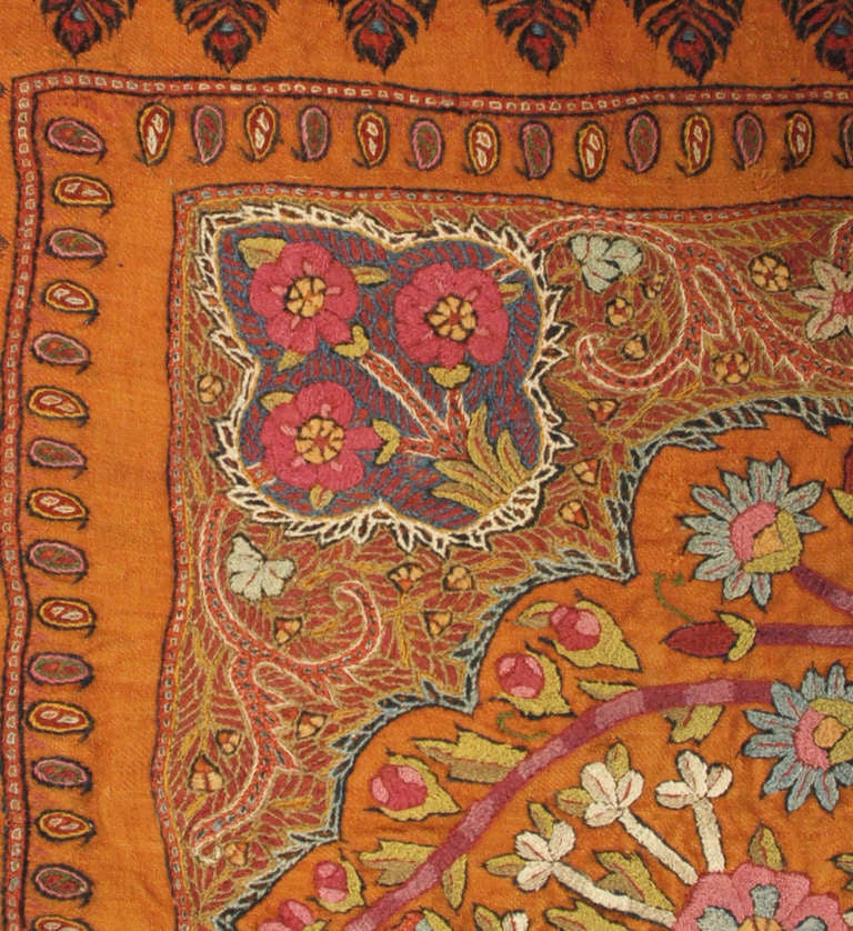 Unbelievable Silk Embroidered Suzani In Excellent Condition For Sale In Chicago, IL
