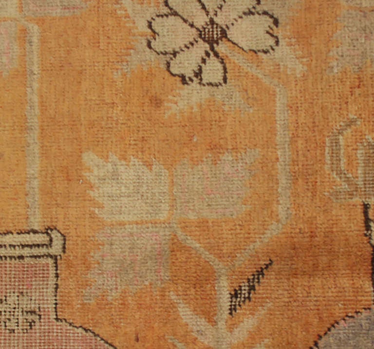 Wool Antique Central Asian Samarkand Rug