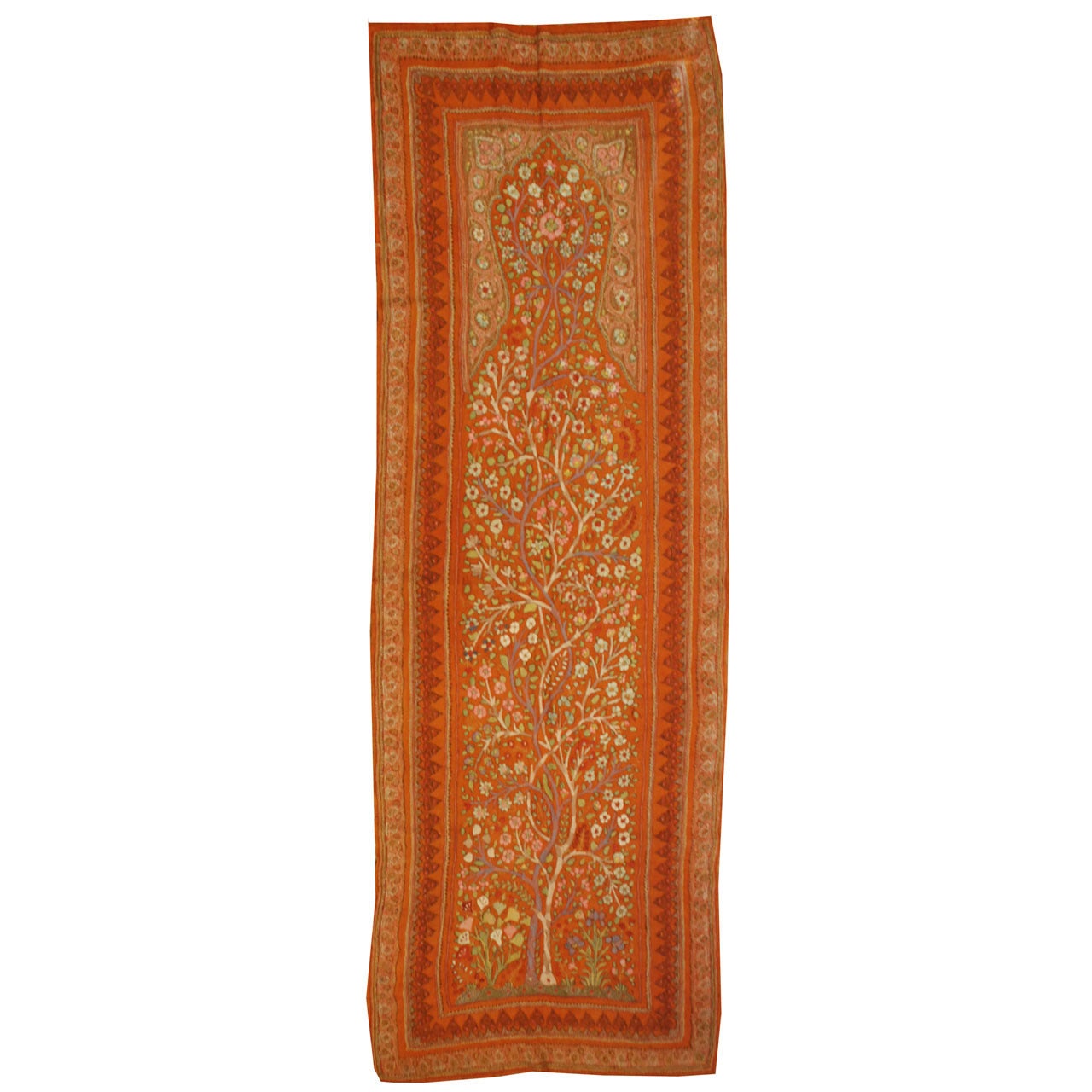 Antique Silk Embroidered Kirman Suzani