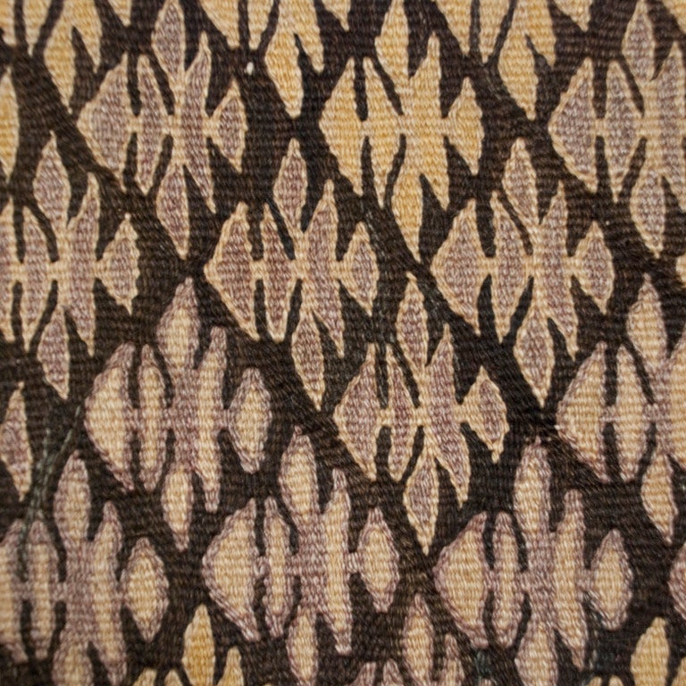 Vegetable Dyed Early 20th Century Qazvin Kilim, 9'4