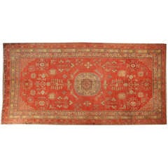 Antique Central Asian Khotan Rug, 7' x 13'