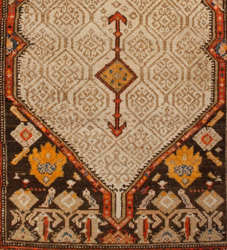 Laine Tapis de couloir Serab du 19ème siècle en vente