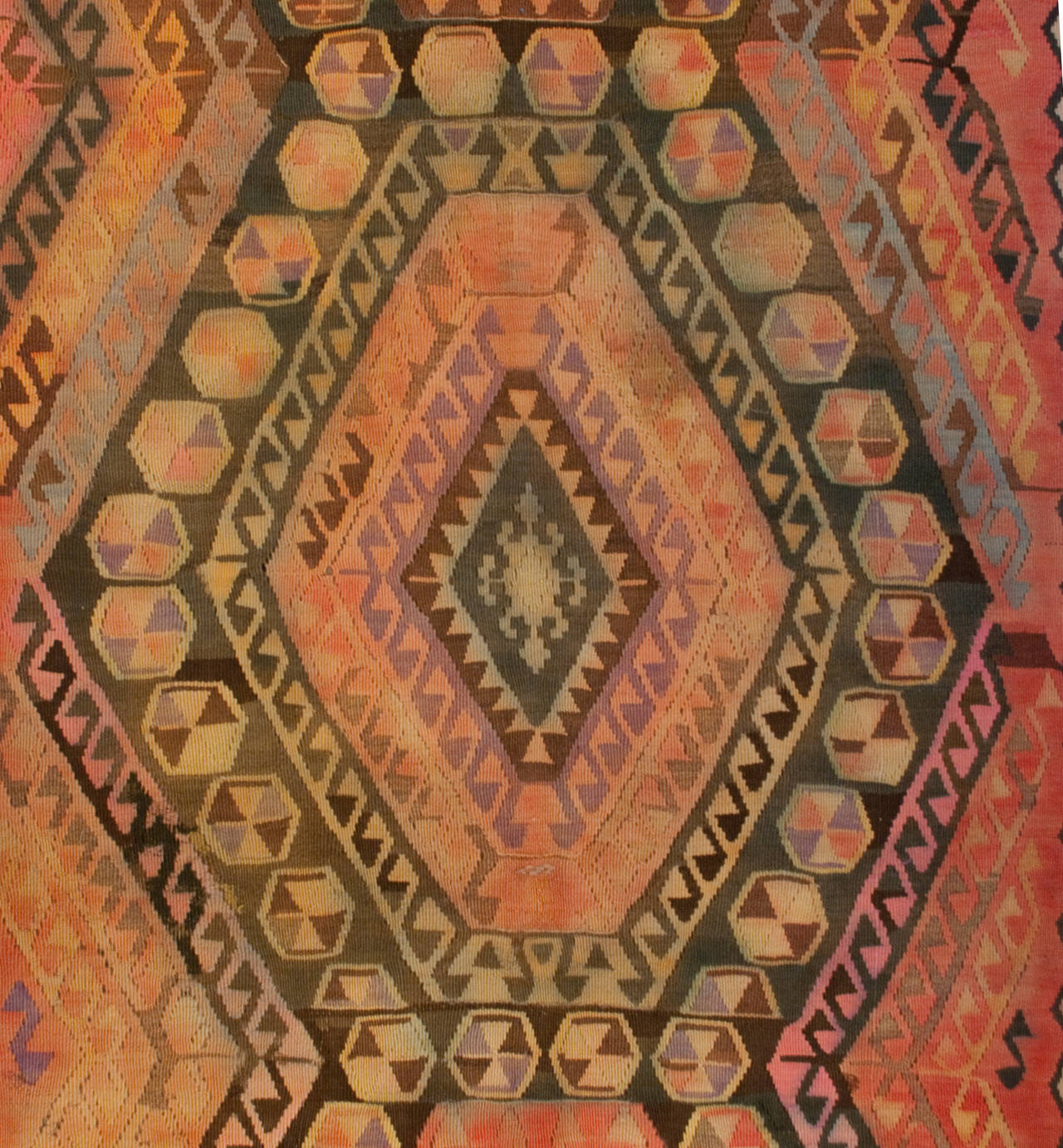 Vegetable Dyed Early 20th Century Turkish Kilim Runner