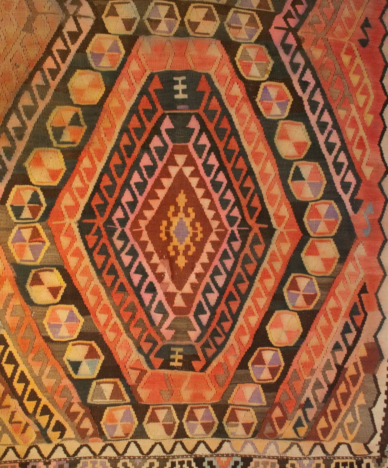 Early 20th Century Turkish Kilim Runner In Excellent Condition In Chicago, IL