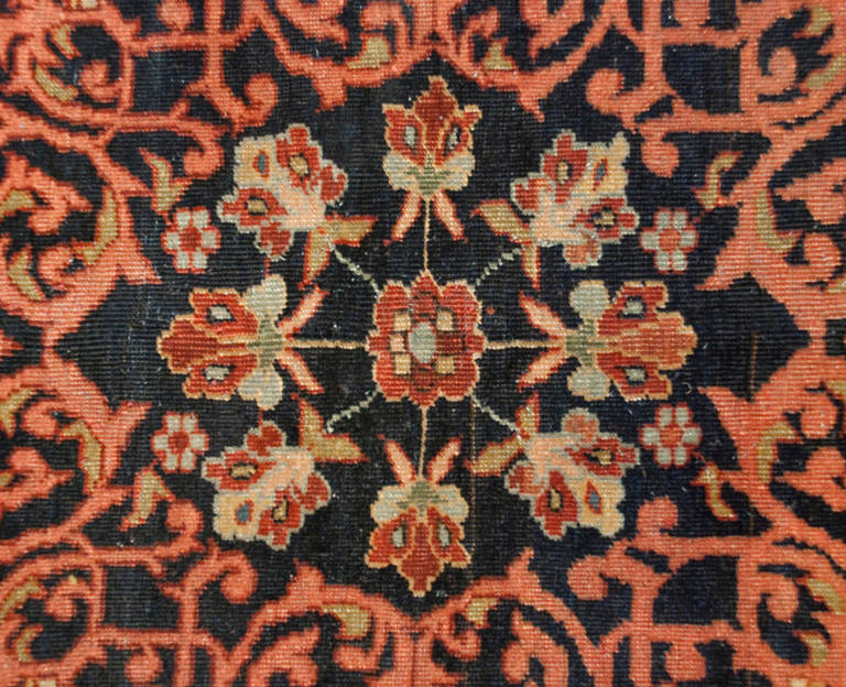 Wool 19th Century Sarouk Farahan Rug For Sale