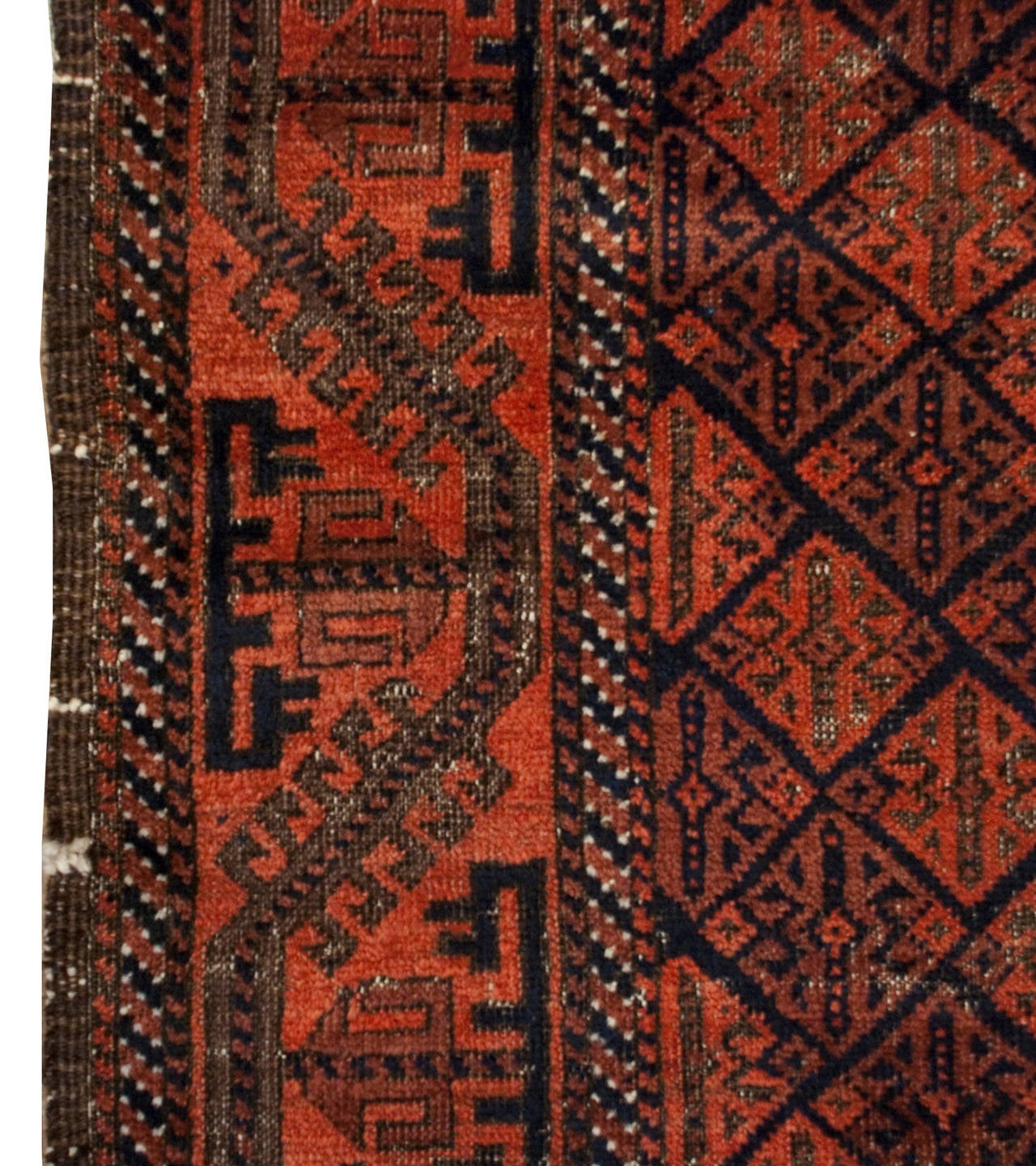 Vegetable Dyed Early 20th Century Baluch Rug For Sale