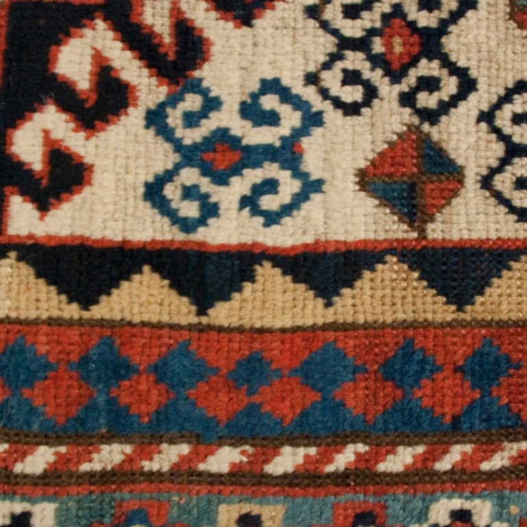 19th Century Karachoff Kazak Carpet In Excellent Condition For Sale In Chicago, IL