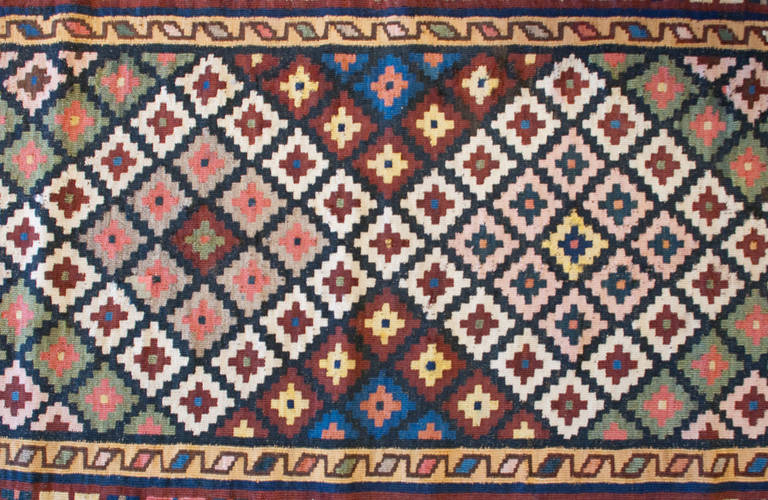Early 20th Century Shahsavan Kilim Runner In Excellent Condition For Sale In Chicago, IL