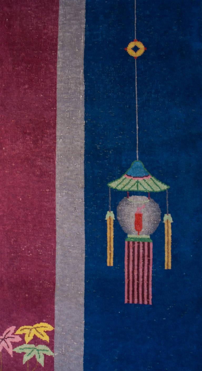 20th Century Chinese Art Deco Rug, circa 1920s