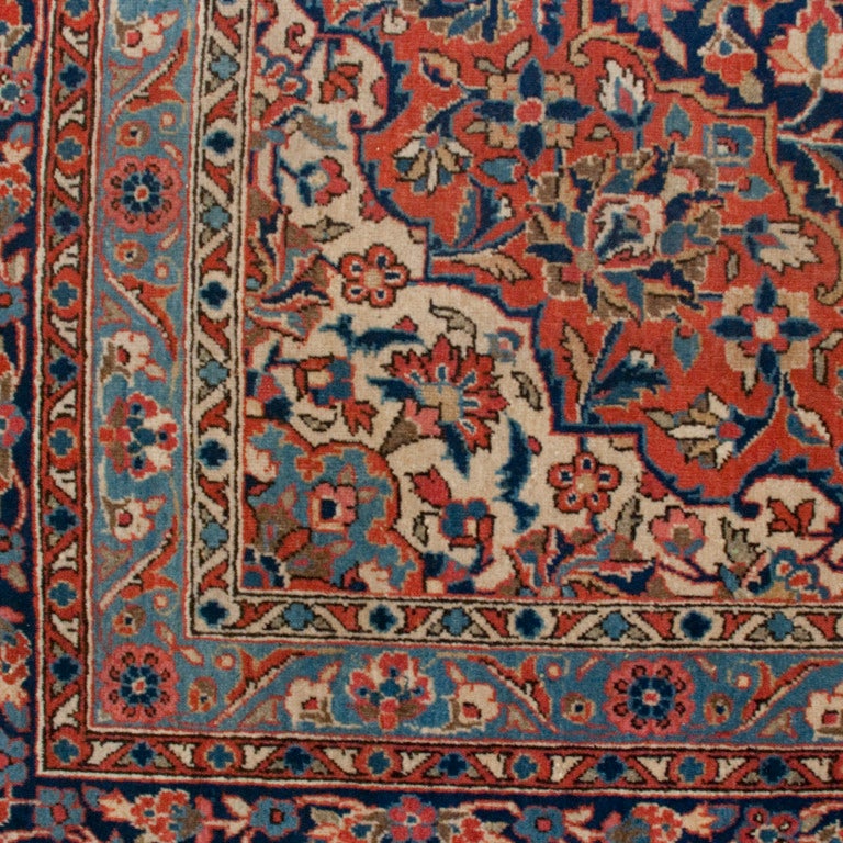 Vegetable Dyed Early 20th Century Kashan Carpet
