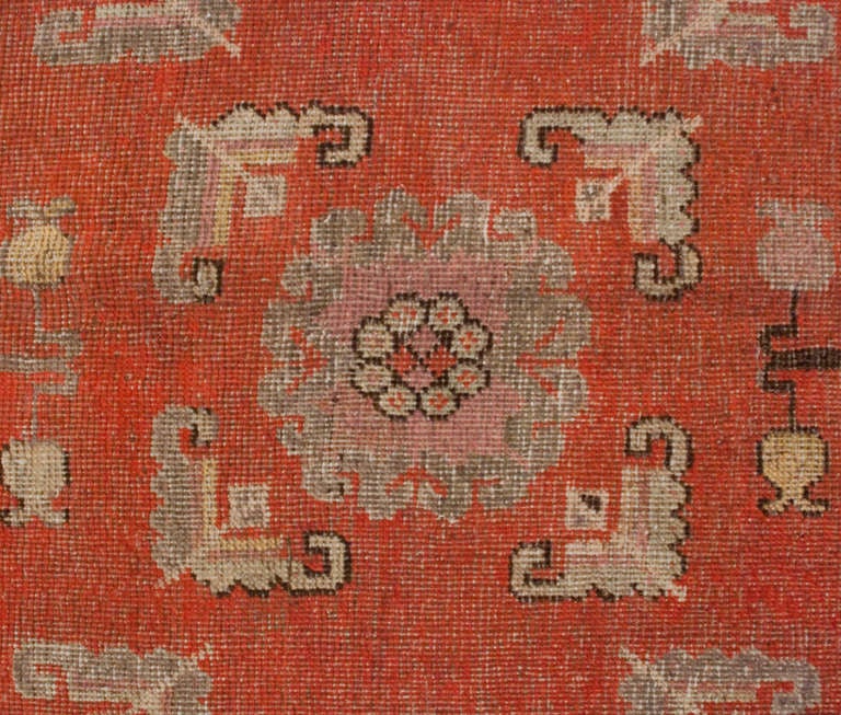 Wool Late 19th Century Khotan Rug For Sale