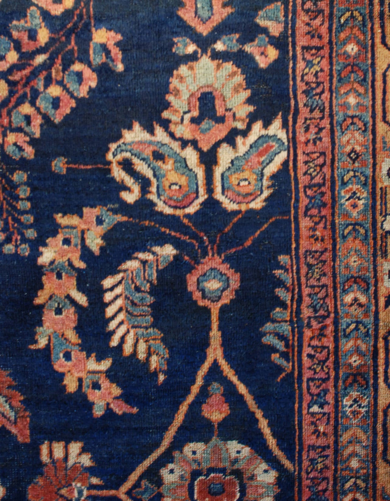 Asian 19th Century Mahal Rug For Sale