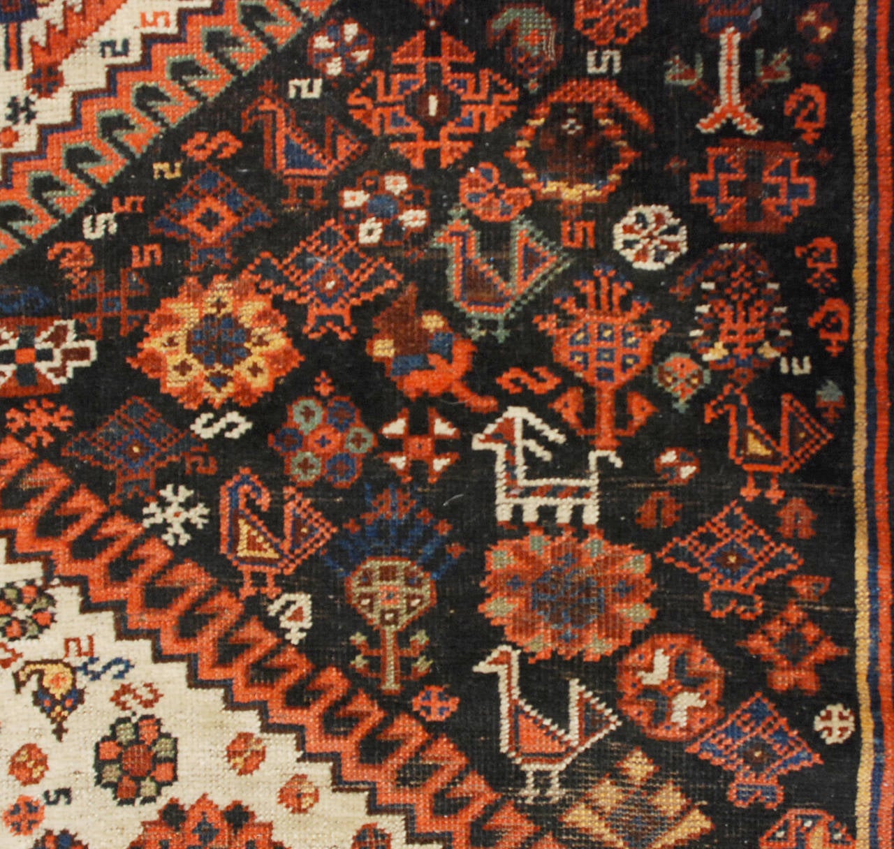19th Century Gashgai Rug In Excellent Condition For Sale In Chicago, IL