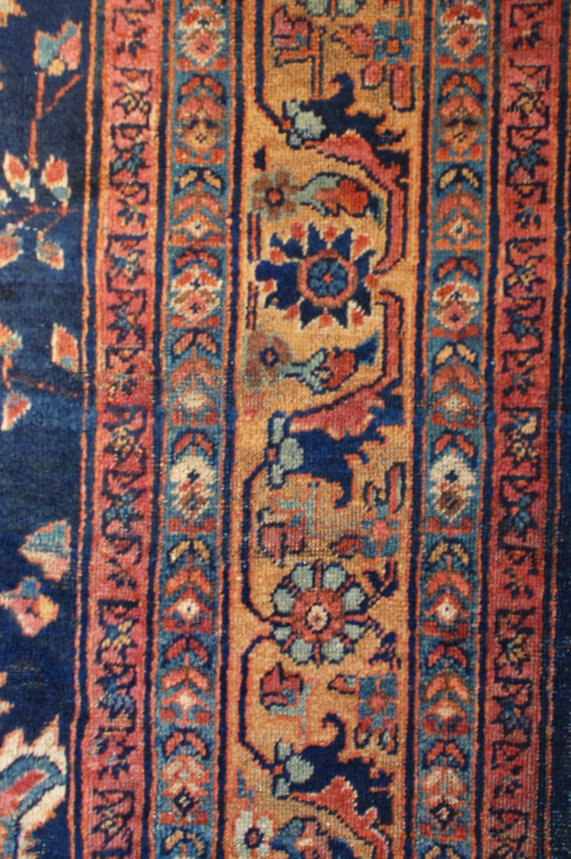 Wool 19th Century Mahal Rug For Sale