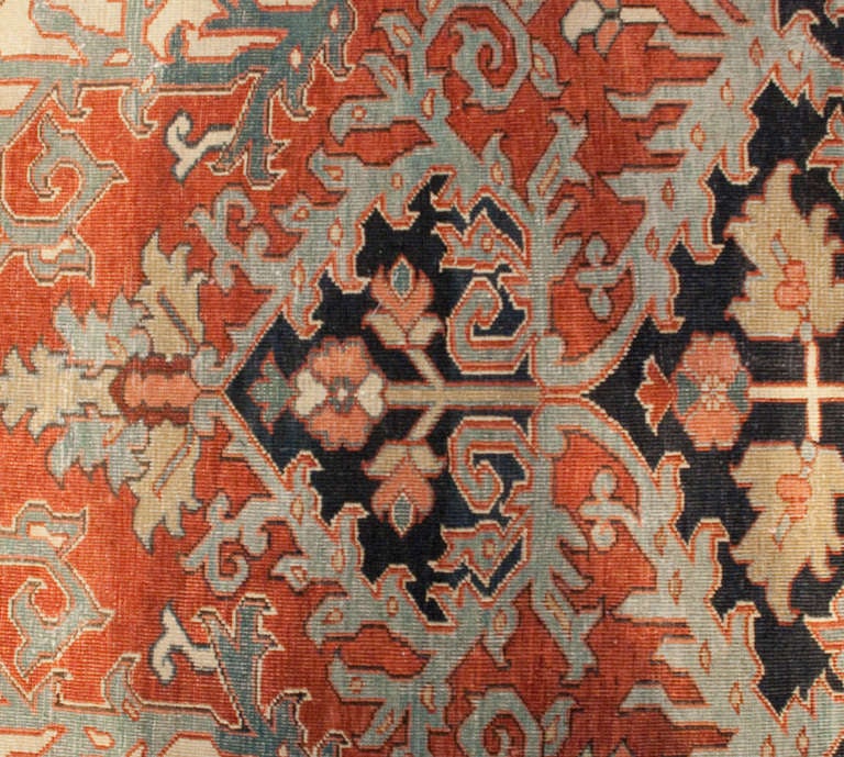 Perse Tapis persan Serapi du 19e siècle en vente