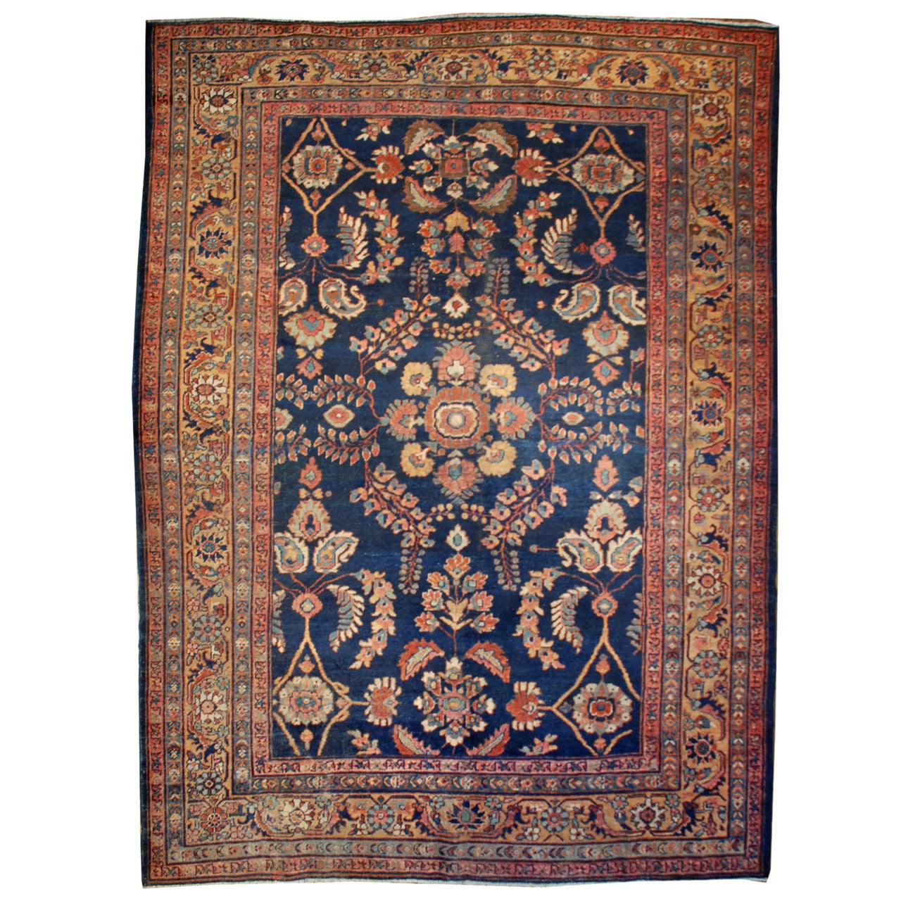 19th Century Mahal Rug For Sale