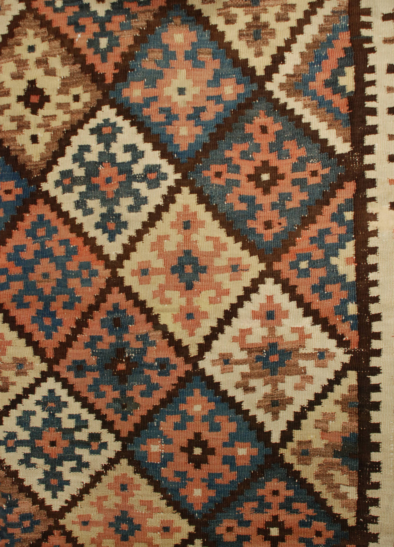 Asian Early 20th Century Saveh Kilim Runner