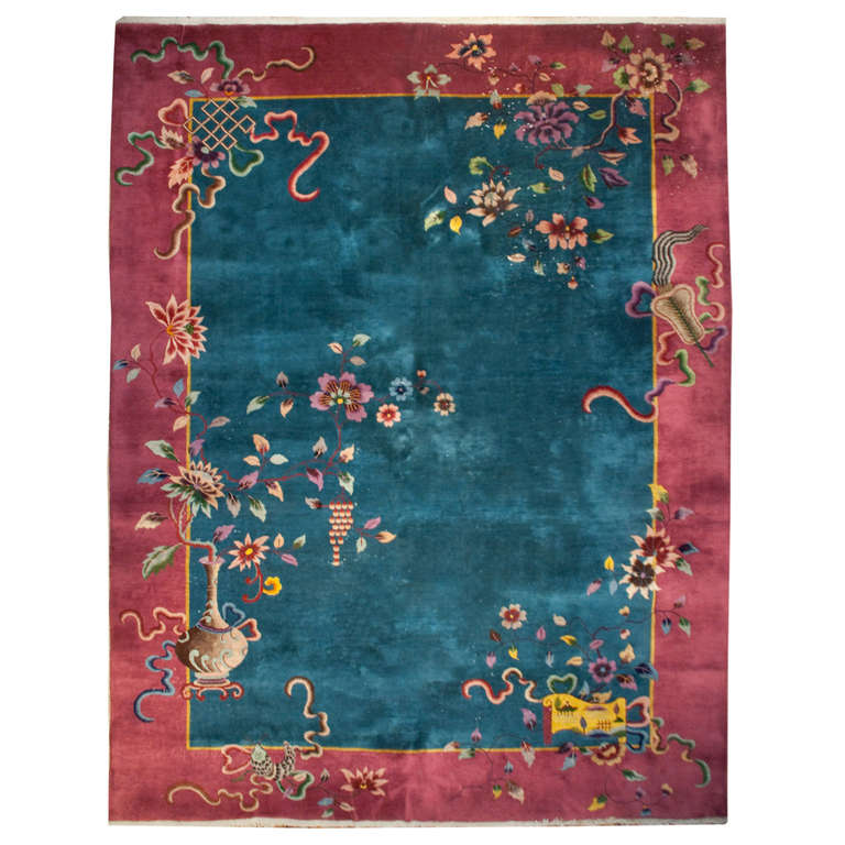Early 20th Century Chinese Art Deco Rug At 1stdibs Early 20th Century Chinese Art Deco Rug For