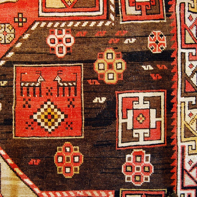 19th Century Azeri Carpet In Excellent Condition For Sale In Chicago, IL