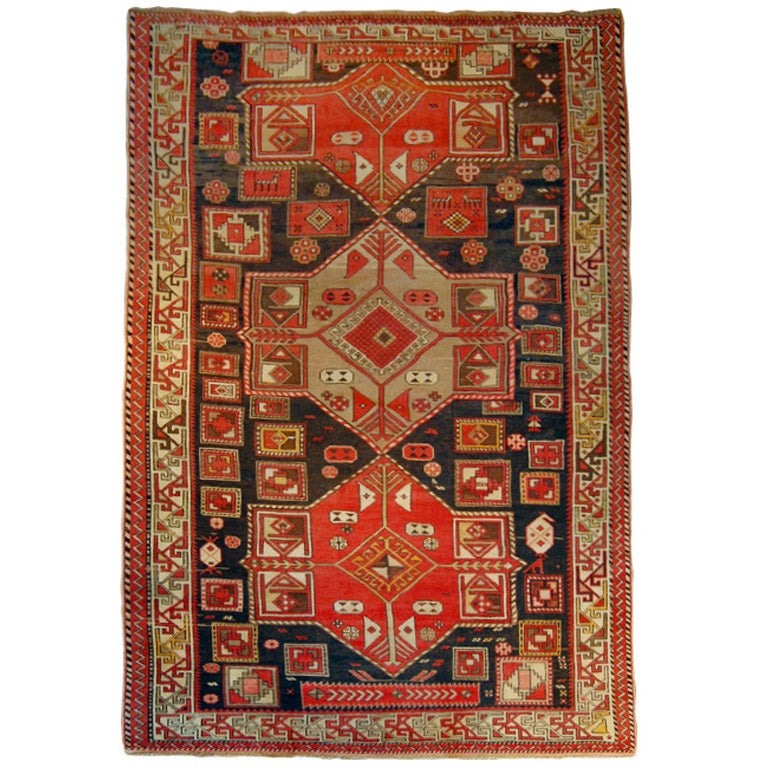 19th Century Azeri Carpet For Sale