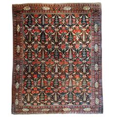 Antique Early 20th Century Bakhtiari Carpet, 11' x 13'