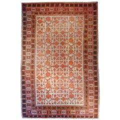 19th Century Central Asian Khotan Carpet, 4'6" x 8'3"