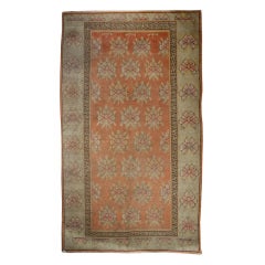 19th Century Central Asian Khotan Carpet, 6'8" x 11'