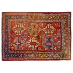 Antique 19th Century Kazak Carpet, 4'9" x 7'9"