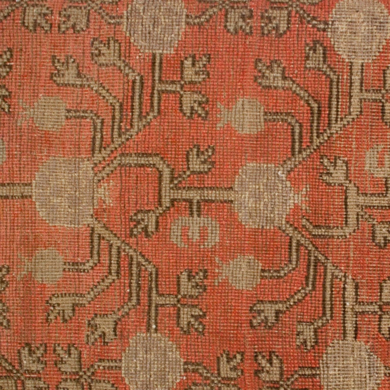 Turkestan Early 20th Century Central Asian Samarghand Carpet For Sale