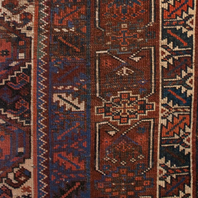 Wool 19th Century Afshar Ghashghaei Carpet