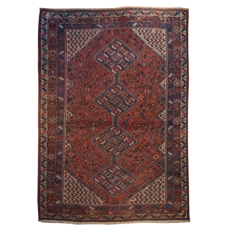 19th Century Afshar Ghashghaei Carpet