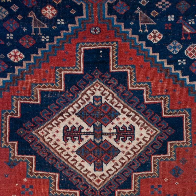 Persian 19th Century Afshar Ghashghaei Carpet