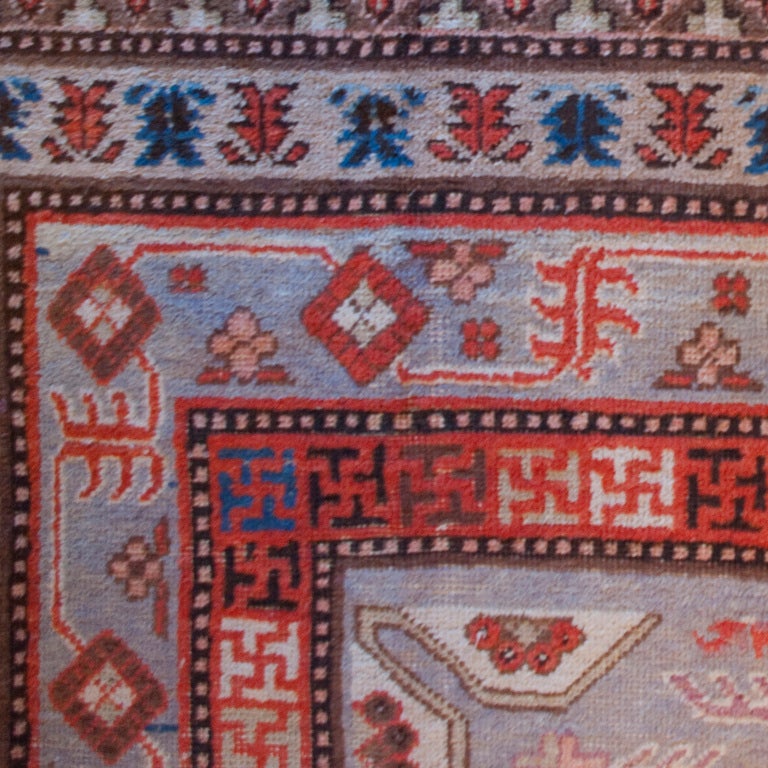 Turkestan Early 20th Century Central Asian Khotan Carpet For Sale