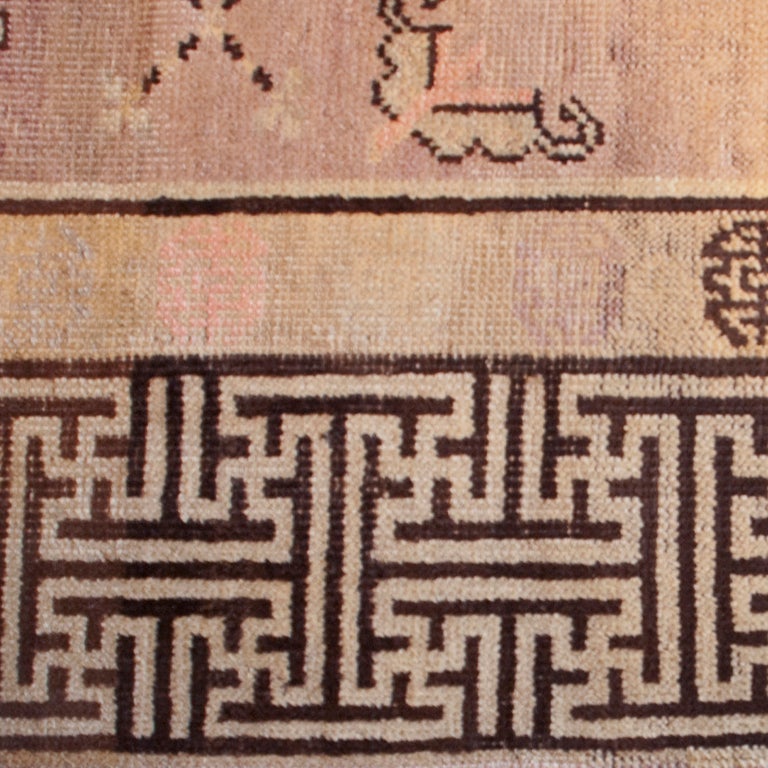 Turkestan 19th Century Central Asian Khotan Carpet For Sale