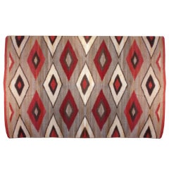 Early 20th Century Navajo "Eye Dazzler" Carpet, 2'10" x 4'9"