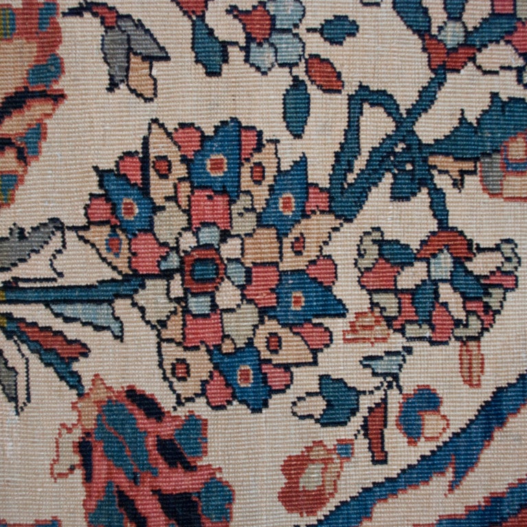 Persian 19th Century Saruk Farahan Carpet For Sale