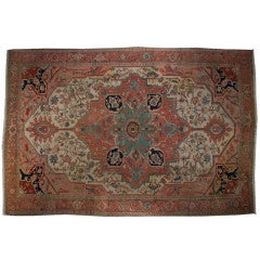 Antique 19th Century Serapi Carpet, 12'1" x 8'8"