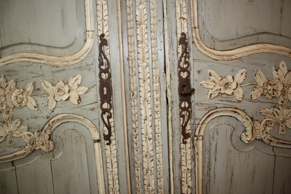 Hand Painted Marriage Armoire 2