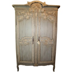 Hand Painted Marriage Armoire