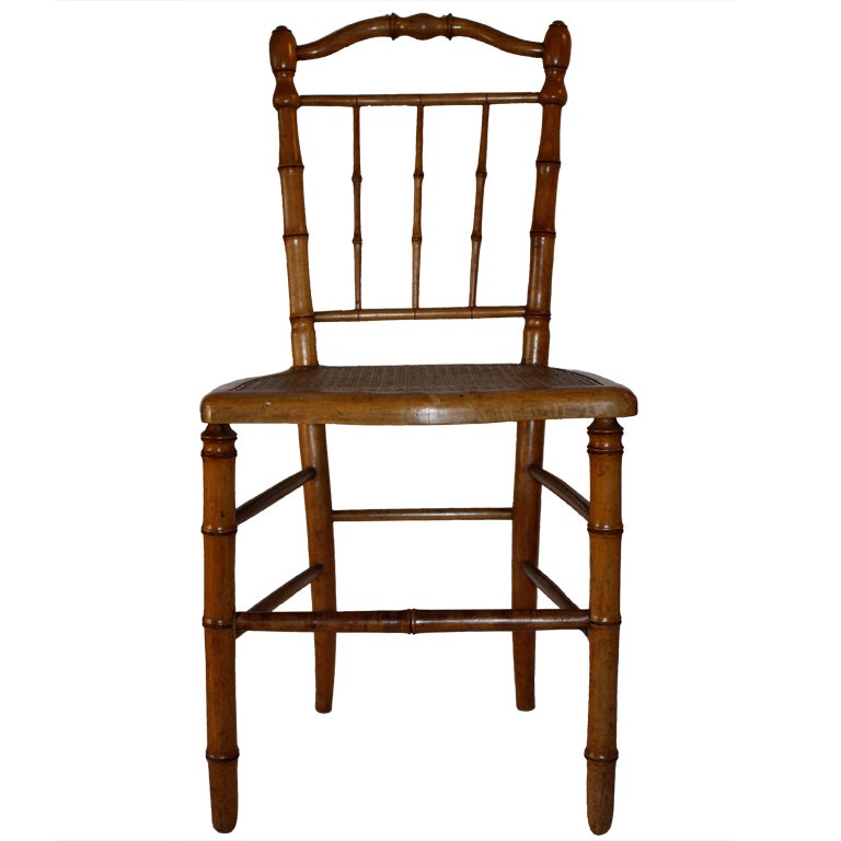 Set of 4 Bamboo chairs For Sale