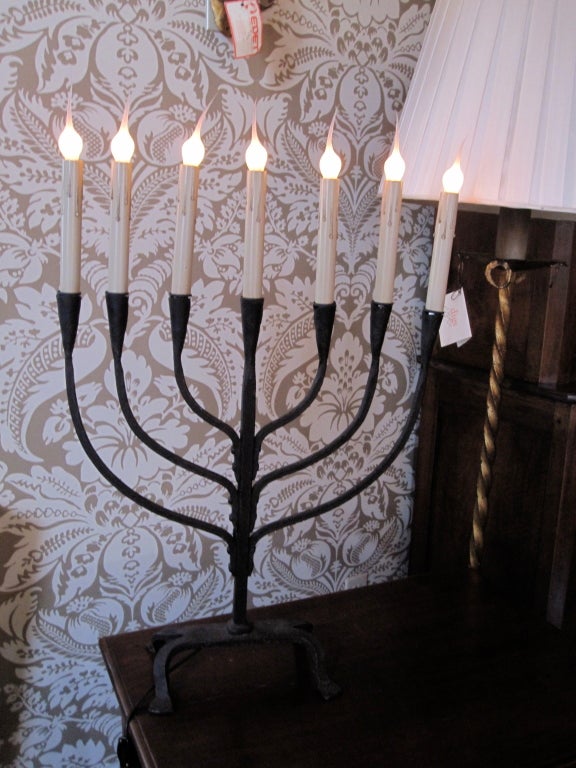 19th Century Antique French Menorah For Sale