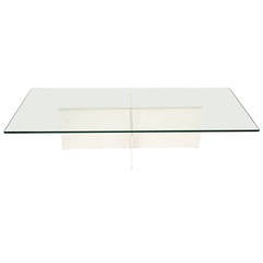 Aluminum and Glass Rectangular Cocktail Table, Paul Mayen, Habitat, 1970s 11