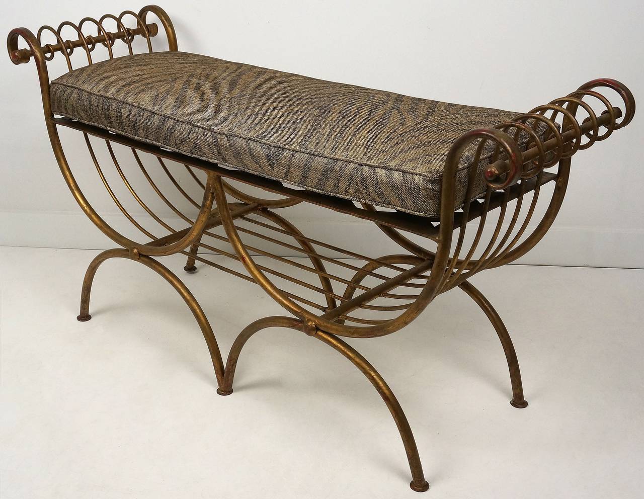 hollywood regency bench