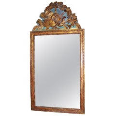 French or Italian Louis XVI style giltwood mirror